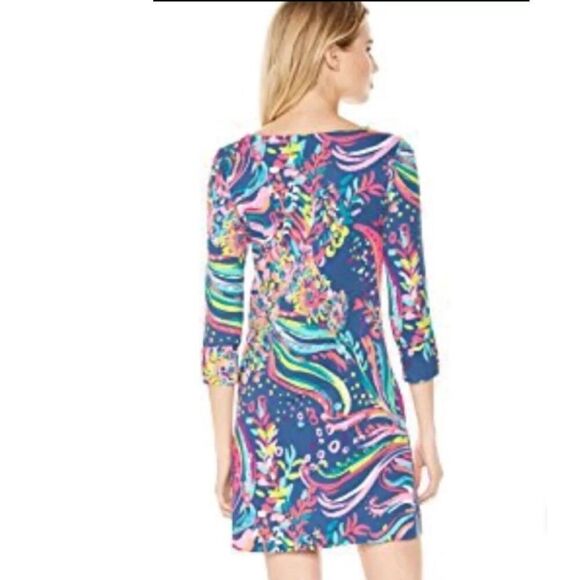 Lilly Pulitzer Sophie Dress in Beautiful Navy Beach Loot Women’s Size Small S - Picture 3 of 11
